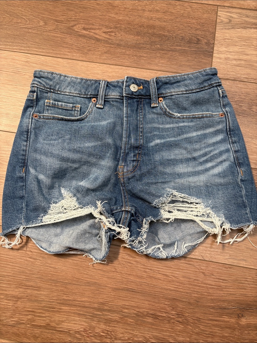 Old Navy Distressed Light Blue Denim Cutoff Shorts